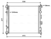 DN2407 Chladič, chlazení motoru AVA QUALITY COOLING
