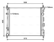 DN2425 Chladič, chlazení motoru AVA QUALITY COOLING