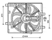 DN7531 Větrák, chlazení motoru AVA QUALITY COOLING