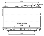 DW2135 Chladič, chlazení motoru AVA QUALITY COOLING