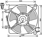 DW7519 Větrák, chlazení motoru AVA QUALITY COOLING