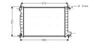 FD2224 Chladič, chlazení motoru AVA QUALITY COOLING