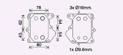 FD3625 Olejový chladič, motorový olej AVA QUALITY COOLING