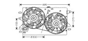 FD7502 Větrák, chlazení motoru AVA QUALITY COOLING