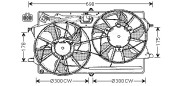 FD7505 Větrák, chlazení motoru AVA QUALITY COOLING