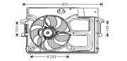 FD7519 Větrák, chlazení motoru AVA QUALITY COOLING