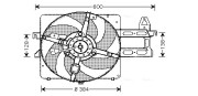 FD7520 Větrák, chlazení motoru AVA QUALITY COOLING