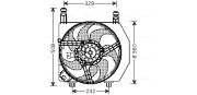 FD7526 Větrák, chlazení motoru AVA QUALITY COOLING