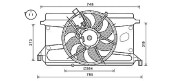 FD7573 Větrák, chlazení motoru AVA QUALITY COOLING