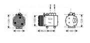 FDAK174 Kompresor, klimatizace AVA QUALITY COOLING