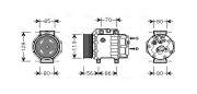 FDAK378 Kompresor, klimatizace AVA QUALITY COOLING