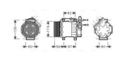 FDAK431 Kompresor, klimatizace AVA QUALITY COOLING