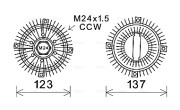 FDC449 Spojka, větrák chladiče AVA QUALITY COOLING