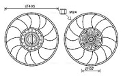 FDF609 Větrák, chlazení motoru AVA QUALITY COOLING