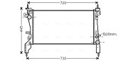 FTA2380 Chladič, chlazení motoru AVA QUALITY COOLING