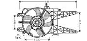 FT7507 Větrák, chlazení motoru AVA QUALITY COOLING