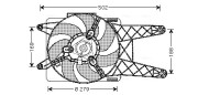 FT7512 Větrák, chlazení motoru AVA QUALITY COOLING