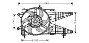 FT7536 Větrák, chlazení motoru AVA QUALITY COOLING