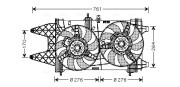FT7521 Větrák, chlazení motoru AVA QUALITY COOLING