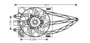 FT7527 Větrák, chlazení motoru AVA QUALITY COOLING