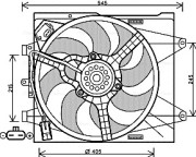 FT7564 Větrák, chlazení motoru AVA QUALITY COOLING