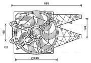 FT7597 Větrák, chlazení motoru AVA QUALITY COOLING