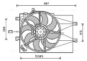 FT7598 Větrák, chlazení motoru AVA QUALITY COOLING