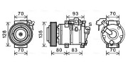 HDAK283 Kompresor, klimatizace AVA QUALITY COOLING