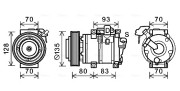 HDK283 AVA QUALITY COOLING kompresor klimatizácie HDK283 AVA QUALITY COOLING