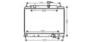 HY2170 Chladič, chlazení motoru AVA QUALITY COOLING