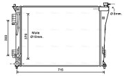 HY2306 Chladič, chlazení motoru AVA QUALITY COOLING