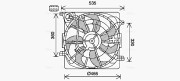 HY7574 Větrák, chlazení motoru AVA QUALITY COOLING