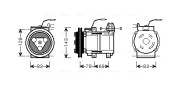 HYK124 AVA QUALITY COOLING kompresor klimatizácie HYK124 AVA QUALITY COOLING
