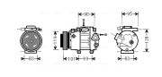 HYK237 Kompresor, klimatizace AVA QUALITY COOLING