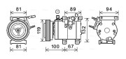 HYK341 Kompresor, klimatizace AVA QUALITY COOLING