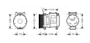 JDAK001 Kompresor, klimatizace AVA QUALITY COOLING