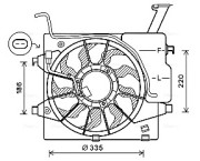 KA7536 Větrák, chlazení motoru AVA QUALITY COOLING