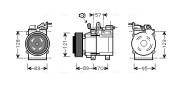 KAK205 Kompresor, klimatizace AVA QUALITY COOLING