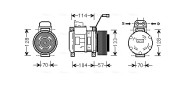 MEAK190 Kompresor, klimatizace AVA QUALITY COOLING