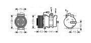 MEAK239 Kompresor, klimatizace AVA QUALITY COOLING