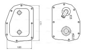 MS3781 Olejový chladič, motorový olej AVA QUALITY COOLING