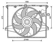 MS7671 Větrák, chlazení motoru AVA QUALITY COOLING