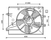 MZ7546 Větrák, chlazení motoru AVA QUALITY COOLING