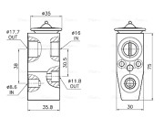 OL1746 Expanzní ventil, klimatizace AVA QUALITY COOLING