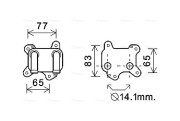 OL3581 Olejový chladič, motorový olej AVA QUALITY COOLING