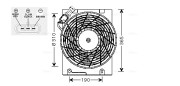 OL7508 Větrák, chlazení motoru AVA QUALITY COOLING