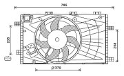 OL7621 AVA QUALITY COOLING ventilátor chladenia motora OL7621 AVA QUALITY COOLING