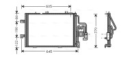 OLA5307 Kondenzátor, klimatizace AVA QUALITY COOLING