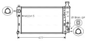 PE2132 Chladič, chlazení motoru AVA QUALITY COOLING