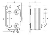 PE3433 Olejový chladič, motorový olej AVA QUALITY COOLING